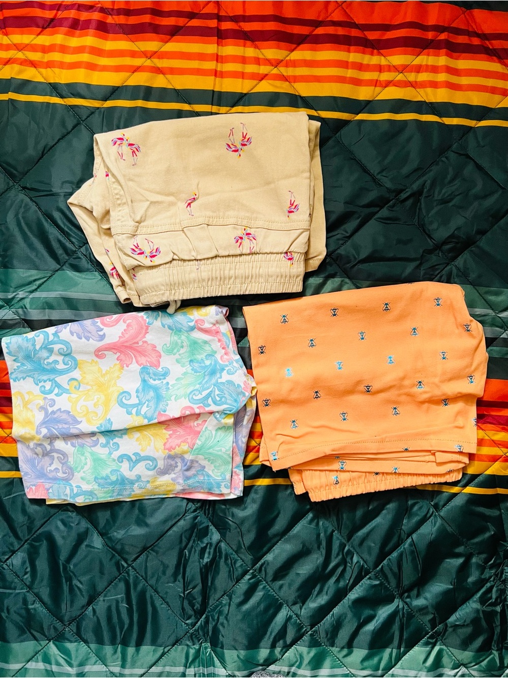 Kids' Casual Bottoms Bundle - Multicolor, Orange, Cream